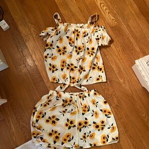 Girls sunflower outfit